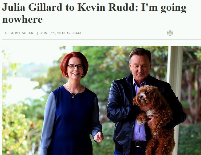 PM to Rudd: I'm Going Nowhere