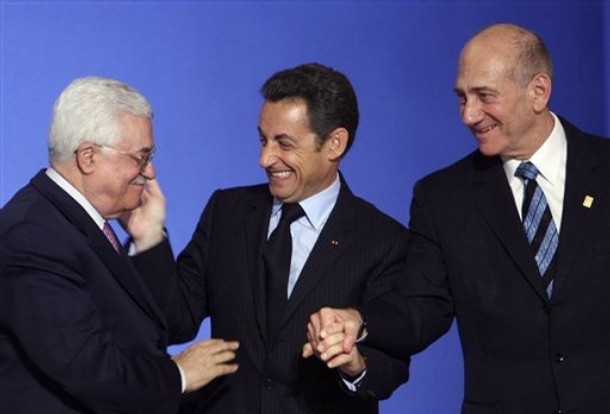 Abbas Sarkozy and Olmert